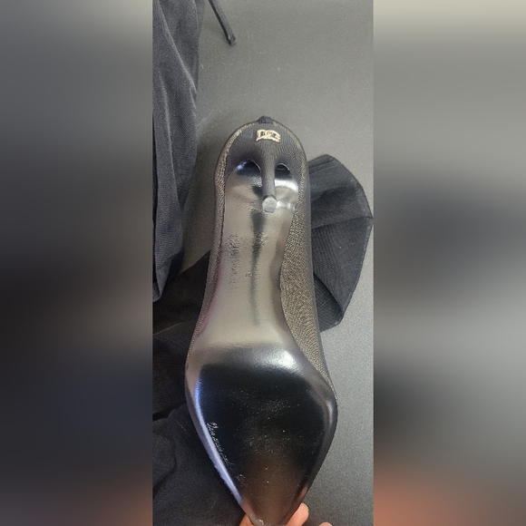 Dolce & Gabbana Black Tulle Thigh-High Boots Size 40 ABOUT 9 - Picture 5 of 14